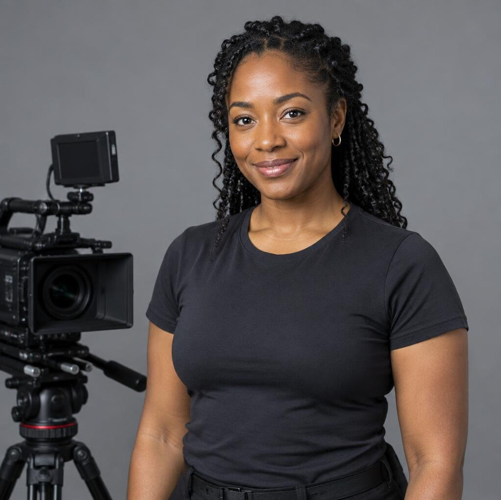 Portrait of a female camera operator